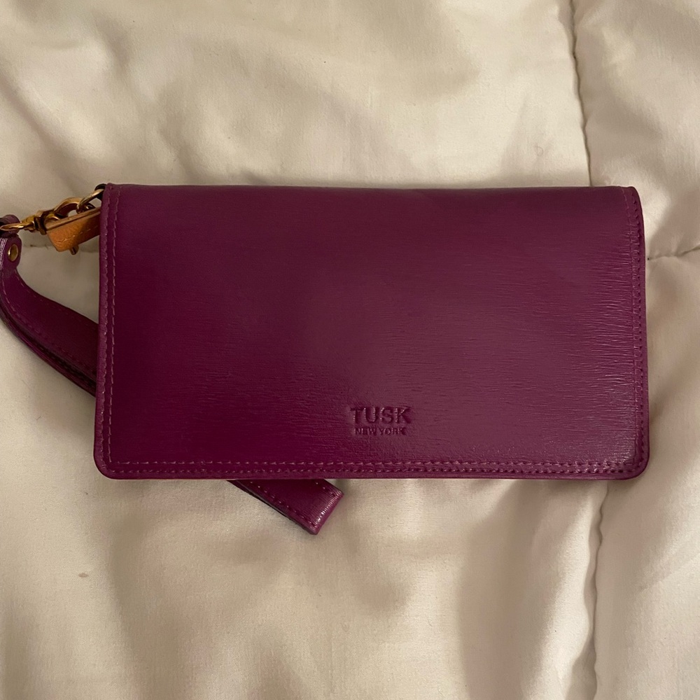 Tusk Plum Wristlet Clutch
